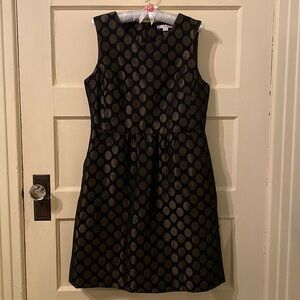 BODEN black & copper polka dot cocktail dress. Size US 10 R // UK 14 R